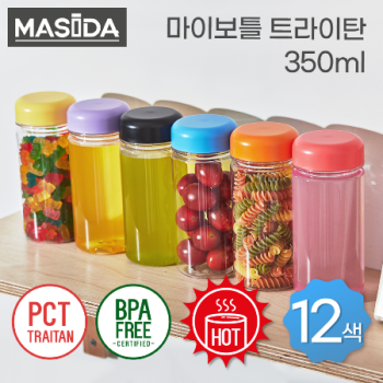 [마시다보틀] 트라이탄 일반캡 미니 물병 350ml