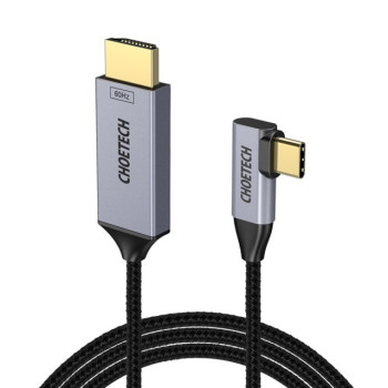 초텍  L자형 썬더볼트3 C타입 to HDMI  패브릭 케이블 (1.8m)