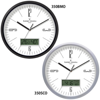 발렌티노 온도계습도계 무소음벽시계 350BMO