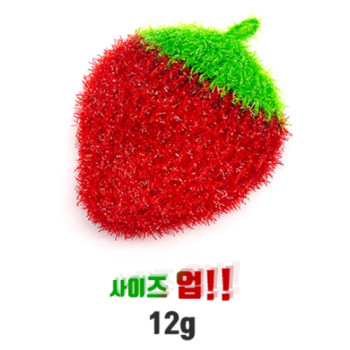 딸기 아크릴 도톰 수세미 대 12*15 (12g)